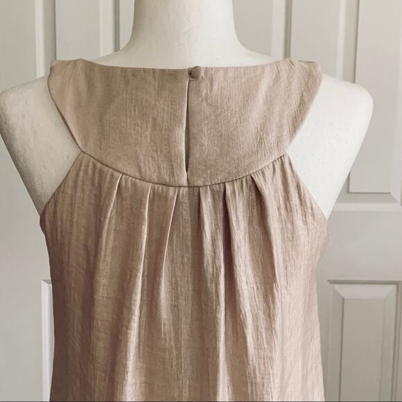 Alexia Admor New York Dress Tangerine Taupe Beaded Neckline Sleeveless Small - Picture 6 of 13